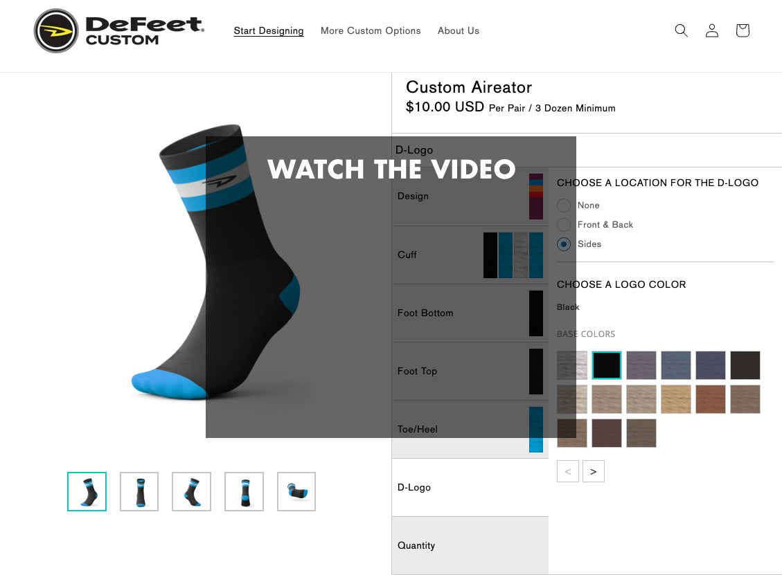 Load video: customize your sock with team colors